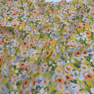 Chiffon Cut Florals Digital Print Fabric for Dress