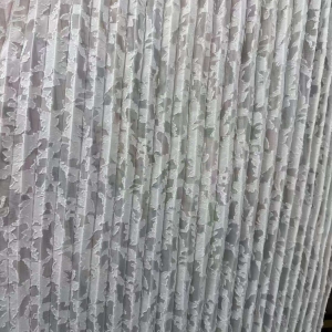 Flower Floral Chiffon Jacquard Pleat Farbric